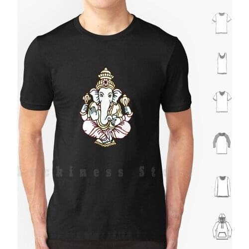 Ganesha T Shirt Big Size 100% Cotton Ganesha India Colors Elephant Elefante Religion Animal Pretty Cool Fashion Chill Aout Love