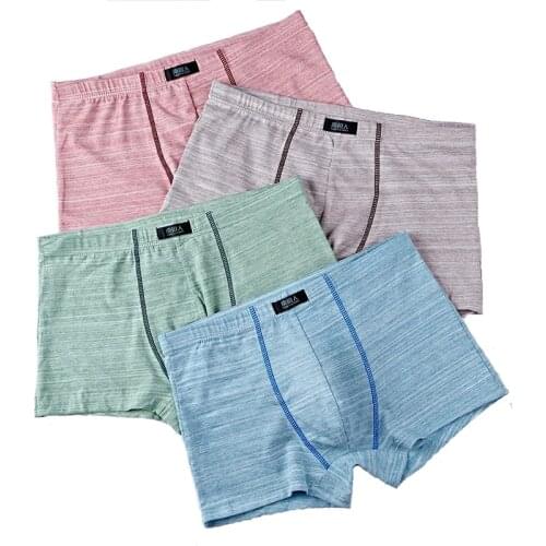 Hot Underwear Men Cotton Boxer Brand Underpants Male Panties Breathbale Shorts U Convex Pouch Plus Size L-5XL