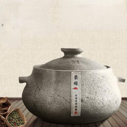Chinese Large Casserole Old Fashioned Unglazed Earthen Casserole Soup Pot Porridge for Gas Stove Cazuelas Cookware Sets ZY50SG