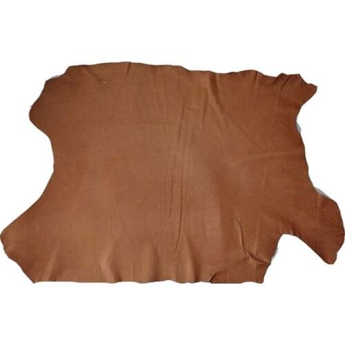 Brown Genuine Pig grain skin for shoes Lining fabric raw leather material
