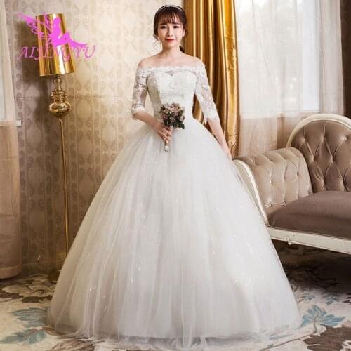 AIJINGYU Lace Jackets For Wedding Dresses Where To Buy Romantic Country Princess Bride Wonderful Gown Modest Bridal Gowns