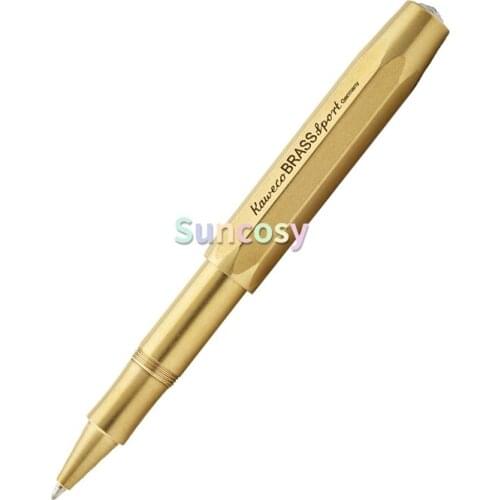 Kaweco Brass Sport Gel/Ballpoint Pen Including 0.7 mm Rollerball Pen,Brass Finish in Classic Design with Ceramic Ball