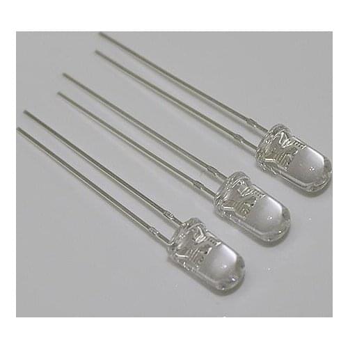 1000PCS / LOT LED lamp beads line 5MM / F5, white hair green, transparent ultra-bright light-emitting diode long legs