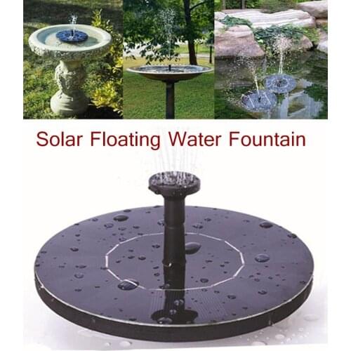 13CM Mini Solar Garden Fountain 1W Water Pump Floating Fountain for Garden Decoration Outdoor Pool Pond Birdbaths