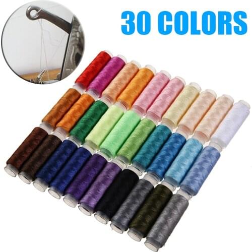 30 Colors/set DIY Sewing Thread Household Sewing Machine Line Sewing Stitch Polyester Thread Set Sewing Accessories