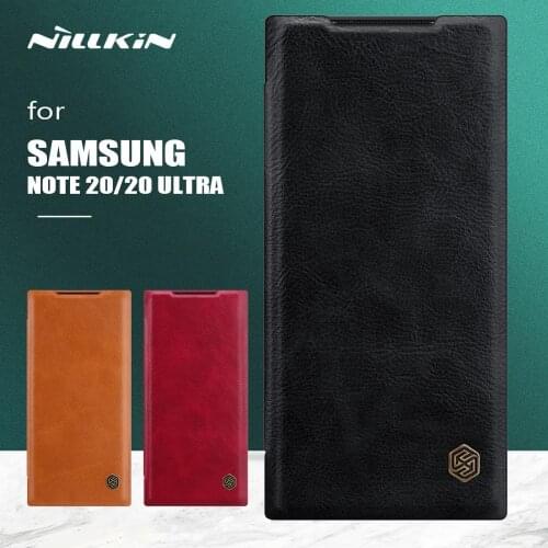 Nillkin for Samsung Galaxy Note 20 Ultra Case Qin Slim Flip Leather Case Wallet Card Slot Protective Case for Samsung Note 20 5G
