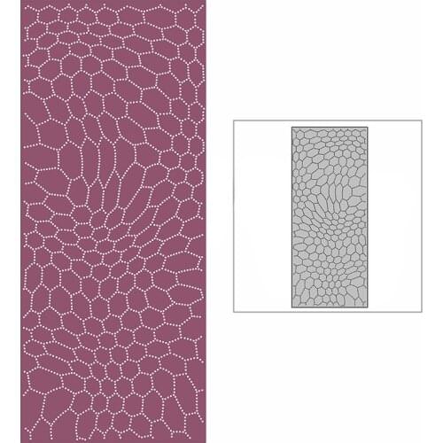 New Slim Spotted Honeycomb Background Plate Craft Embossing Mold 2021 Metal Cutting Dies for DIY Scrapbooking Album Card Making