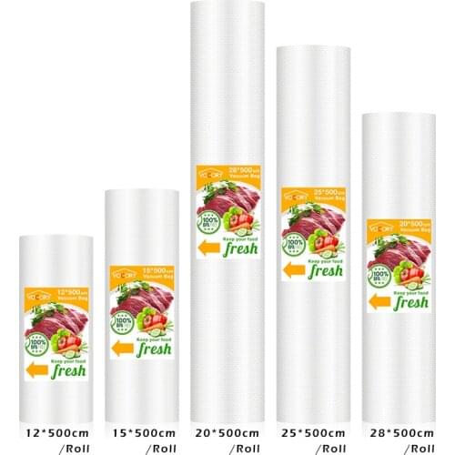 12/15/20/25/28cm Kitchen Food Vacuum Bag Storage For Vacuum Sealer Packaging Rolls Food Fresh Saver Vacuum Bags Kitchen Parts