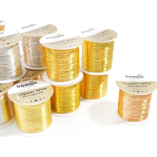 NEW Big Roll Copper Wire 0.2/0.3/0.4/0.5/0.6/0.8/1MM Jewelry Wire Beading Wire DIY Handcraft String Material Accessories