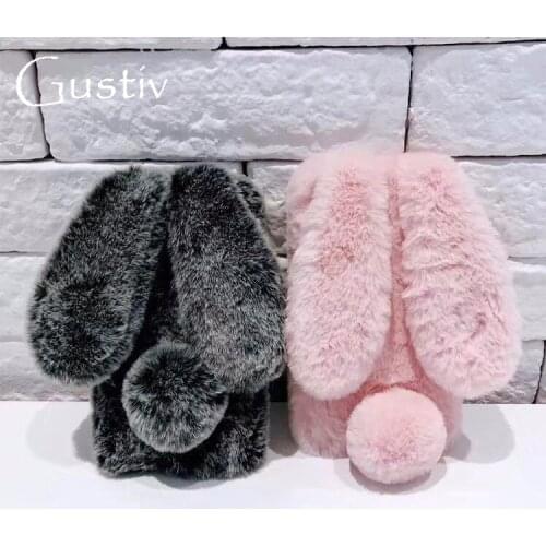 Luxury Rabbit Shape Cover For Xiaomi Redmi 9 Case 6 6A 7 7A 8 8A 10X K20 K30 K30s Pro Go Fluffy Plush Warm Fashion Phone Case
