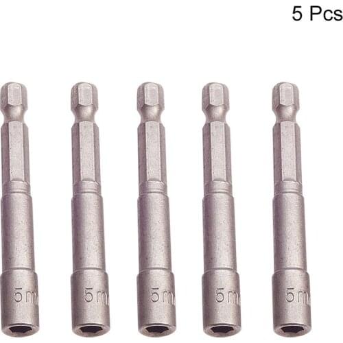 Utoolmart High Quality Sleeve 1/4" Non-magnetic Hex Socket 65mm Long 5mm/5.5mm Impact Nut Setter Driver Socket Bit 4pcs/5pcs
