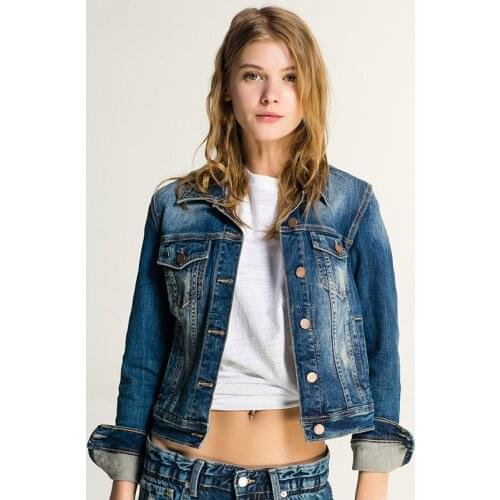 Women Basic Coats Spring and autumn Women Denim Jacket 2018 Vintage Long Sleeve Slim Female Jeans Coat Casual Girls Outwear