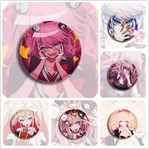Danganronpa Enoshima Junko Badges Pin 6 Pieces Schoolbag Backpack Decorate 5.8CM(2.3")