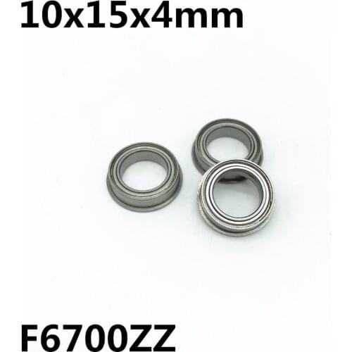 10Pcs F6700ZZ 10x15x4 mm Flange Bearings Deep Groove Ball Bearing High Quality F6700