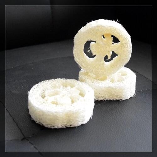 2cm thick 6CM wide 100pcs/lotNatural Loofah Luffa Slice shandmade DIY soap tools,cleanner,sponge scrubber,facial soap holder