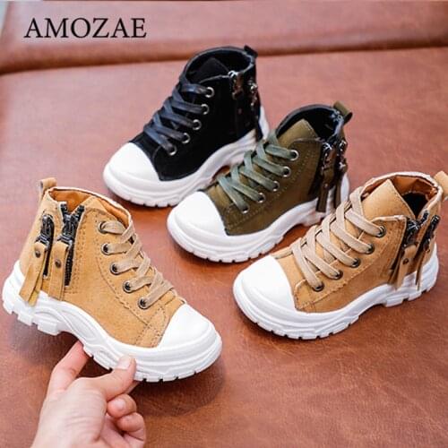 AMOZAE Leather Boots For Girls