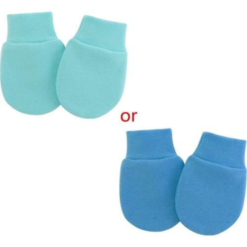D0AF 1 Pair Baby Anti Scratching Soft Cotton Gloves Newborn Protection Face Scratch Mittens Infant Handguard Supplies