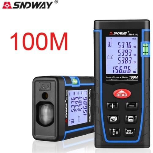 SNDWAY Laser Rangefinder 100M 80M 60M 40M High quality Laser tape measure Electronic ruler for decoration precise Hunting tools
