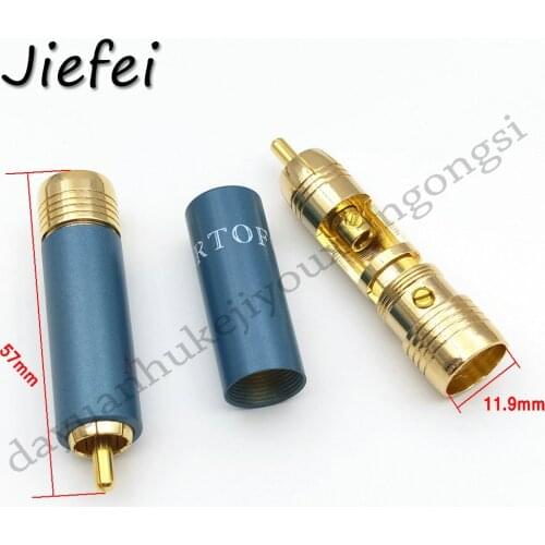 Copper Gold Plated Non Solder RCA Connector Plug Selling