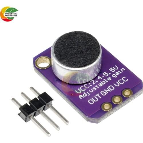 Ziqqucu MAX4466 Electret Microphone Amplifier Module Adjustable Gain OUT GND VCC Amplifier Board For Arduino DC 2.4-5V