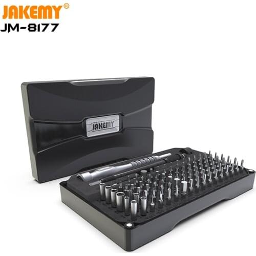JAKEMY 106 in 1 Multi-function Magnetic Screwdriver Set CR-V Hex Torx Phillips Tri-wing Precision Bits For iPhone Tablet Repair
