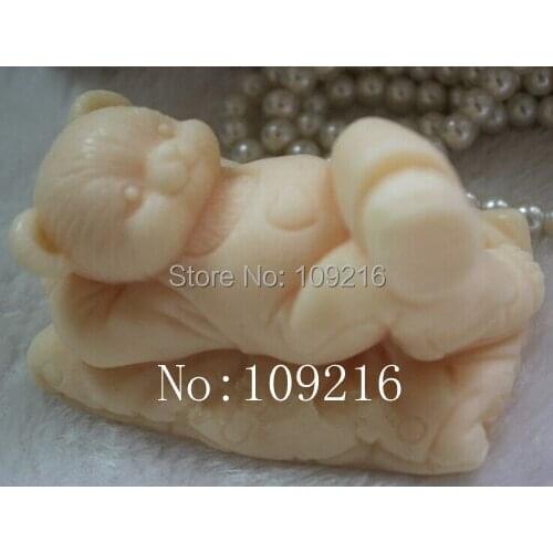 Wholesale!!!1pcs Leisure Bear (zx523) Silicone Handmade Soap Mold Crafts DIY Mold