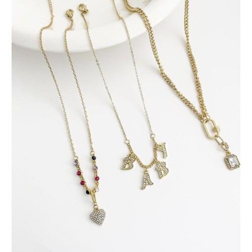 Origin Summer Korean Bling Letter Baby Love Heart Pendant Necklace for Women Elegant Geometrical Hollow Earings Party Jewelry