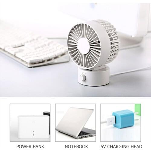 Mini USB Rechargeable Fan Summer Home Office Desktop Fan Outdoor Travel Radiator Quiet Strong Wind Cooling Conditioner