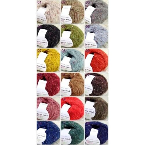 Sale 6ballsX50gr Luxury Fluffy Soft NEW MOHAIR Shawls Hand Knit Crochet Yarn 825-6