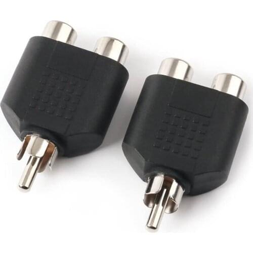 RCA Male to 2 RCA Female Audio Heads RCA M One-Two RCA F Stereo Interconnect Audio Adapter
