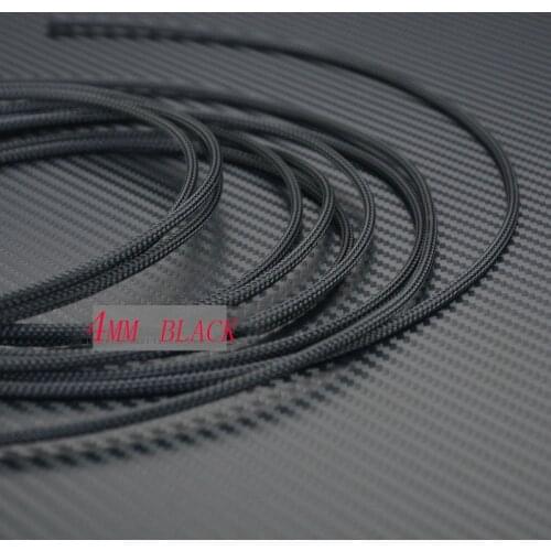 4mm black computer fan wire package net panel jumper sheath net audio line shock absorber net nylon snakeskin net