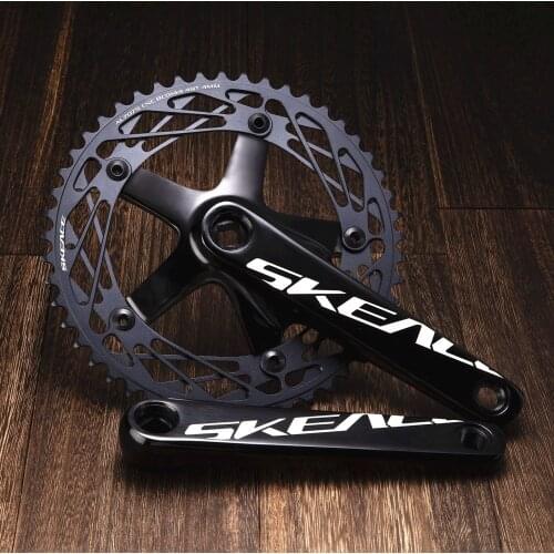 Fixed Gear Bike Crank 49t Crankset Track Fixed Crank Fixie Bicycle Parts Square Hole 165mm BCD 144mm Bicycle Pieces