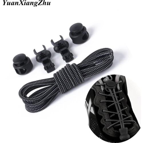 1 Pair Elastic Shoe laces Round Locking No Tie Shoelaces Kids Adult Quick Lazy Laces Rubber Sneakers Shoelace 22 Colors
