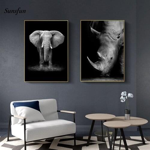 Nordic Canvas Art Painting Wall Art Animal Canvas Painting Lion Zebra Wall Pictures Posters Print for Living Room Home Decor