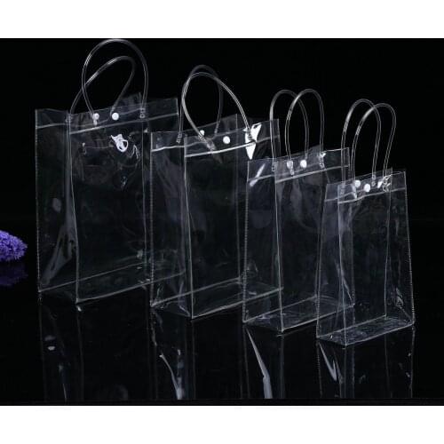 New PVC Transparent Multifunctional Handbags Ladies Fashion Travel Cosmetic Storage Bag Gift Packaging Bags General Packaging