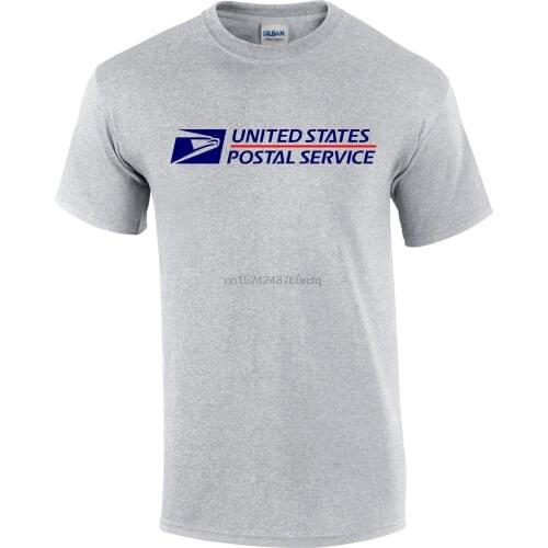 USPS POSTAL 2 Short Sleeve Tee T-Shirt Logo on Chest United States GREY