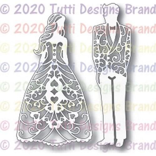 Bride & Groom DIY Handicrafts Cutting Dies Metal Cutting Stencils for Scrapbooking Album Stamp Paper Card Embossing