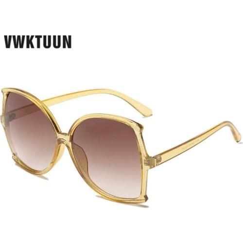 VWKTUUN Sunglasses Women Oval Glasses Shades Oversized Sunglasses Gradient Oculos Feminino Vintage Retro Sun glasses For Woman