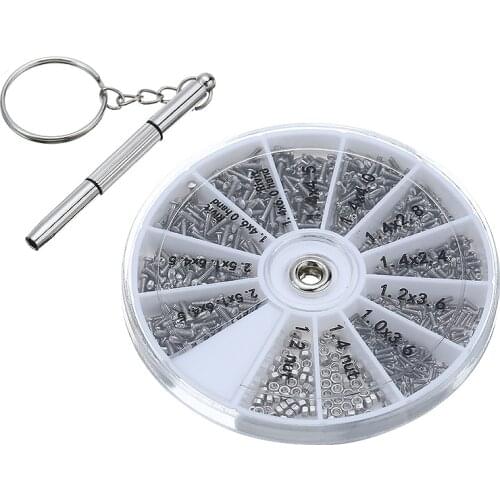 1Set/601PCS Durable Mini Screw Box DIY Kit Electronics Assortment Screwdriver Set M1 M1.2 M1.4 M1.6 For Watches Glasses