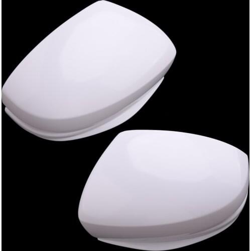 1 Pair Car Side Rearview Door Wing Mirror Cover Cap Housing Trim Bezel ABS Fit for Honda Fit Jazz 2014-2018 Without Light Models