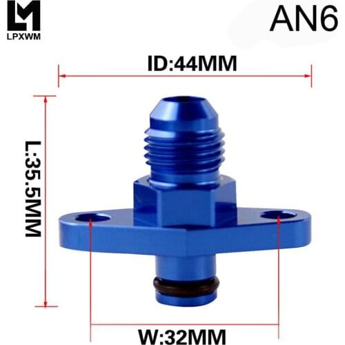 AN6 Fuel Rail Pressure Regulator Adapter Blue for NISSAN TOYOTA SUBARU FPA14