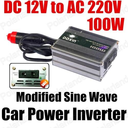 12V DC to AC 220V Car Auto Power Inverter Converter Adapter 100W Wholesale voltage transformer modifier sine wave