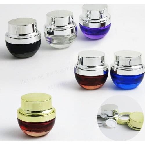 200 x 20G 2/3oz Glass Cream Jar 20cc Clear red black purple blue Cosmetic Container 20cc Glass Container Cosmetic Packaging