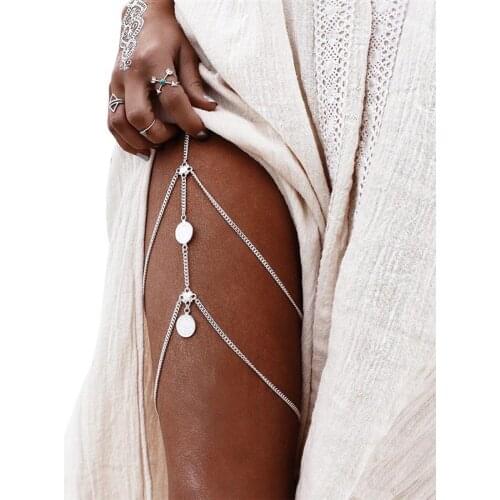 2020 New Fashion Women Leg Chains Boho Anklet Body Jewelry Gold Color Anklets For Women Leg Chains New Body Jewelry