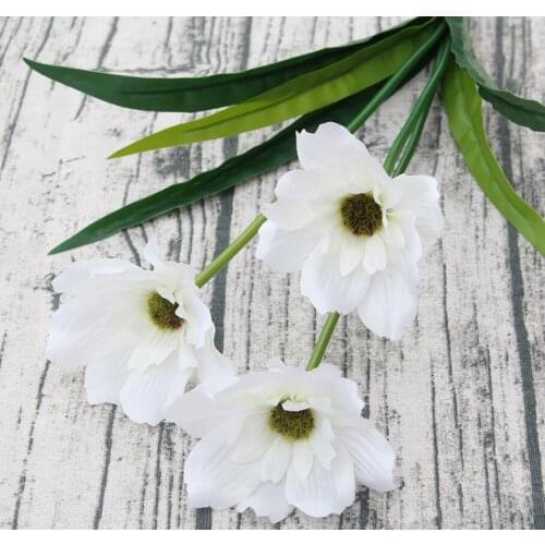 5 Bundles 3 Branches Artificial Sunflower For Bouquet Wedding Party House Hotel Office Vase Decoration Venue Decoration