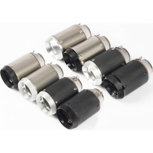 51mm Universal Motorcycle Exhaust Vent Pipe Without Muffler Stainless Steel Carbon Fiber 160mm Modified For ATV Street Bike