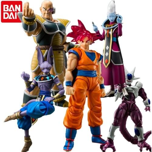 BANDAI Dragon Ball Z S.h.figuarts Angel Whis Beerus Super Saiyan God Goku 2021 Limited Pre-Sale Model Action Anime Figure Toys