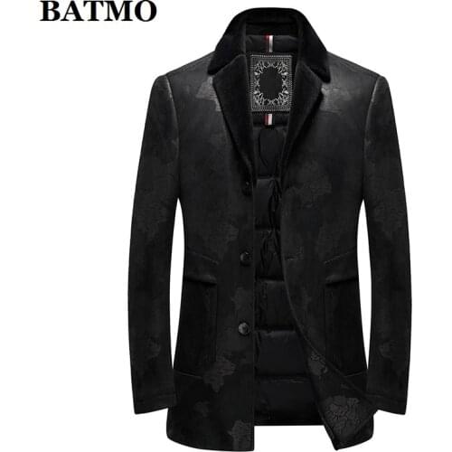 BATMO 2020 new arrival 90% white duck down jackets men.fake leather thicked parkas coat AOL2025
