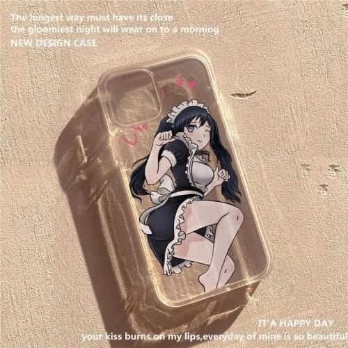 Iphone 7 case for phone 8 plus soft silicone cover iphone se2020 case for iphone xs max xr x 6 6s 12mini 11pro max japanese girl