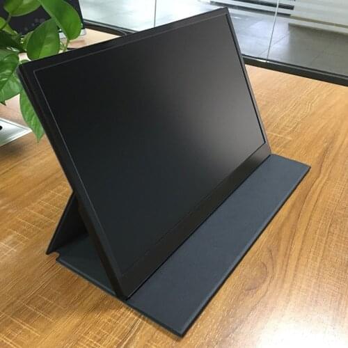 PU Case For Portable Monitor Luxury Leather Case Smart Back Cover For 13.3 15.6 Inch Mobile Display Screen Stand Funda Capa